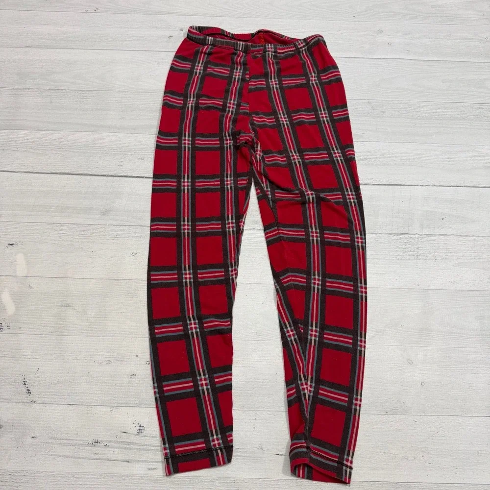Kickee Pants Kickee kids red plaid pajamas size 8